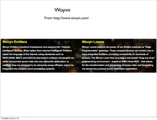 From http://sensorware.sourceforge.net/
SensorWare’s Place on a Sensor Node
Thursday, July 21, 16
 
