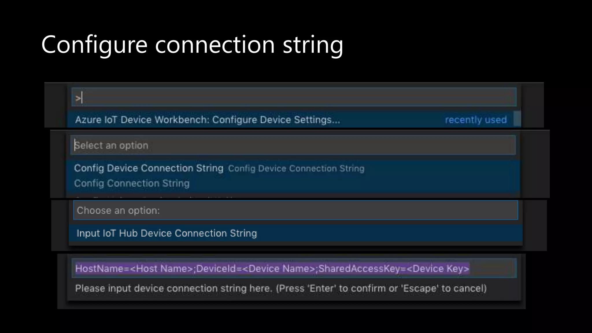 Configure connection string
 