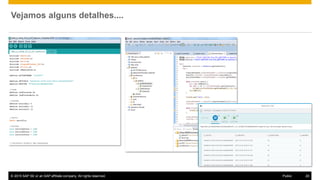 © 2015 SAP SE or an SAP affiliate company. All rights reserved. 20Public
Vejamos alguns detalhes....
 