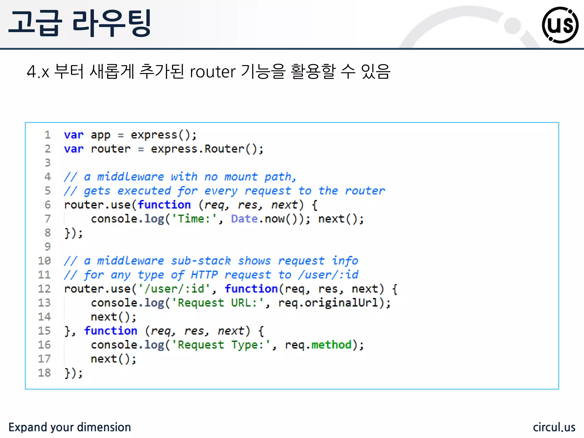 Expand your dimension circul.us Express JS Chapter 4 