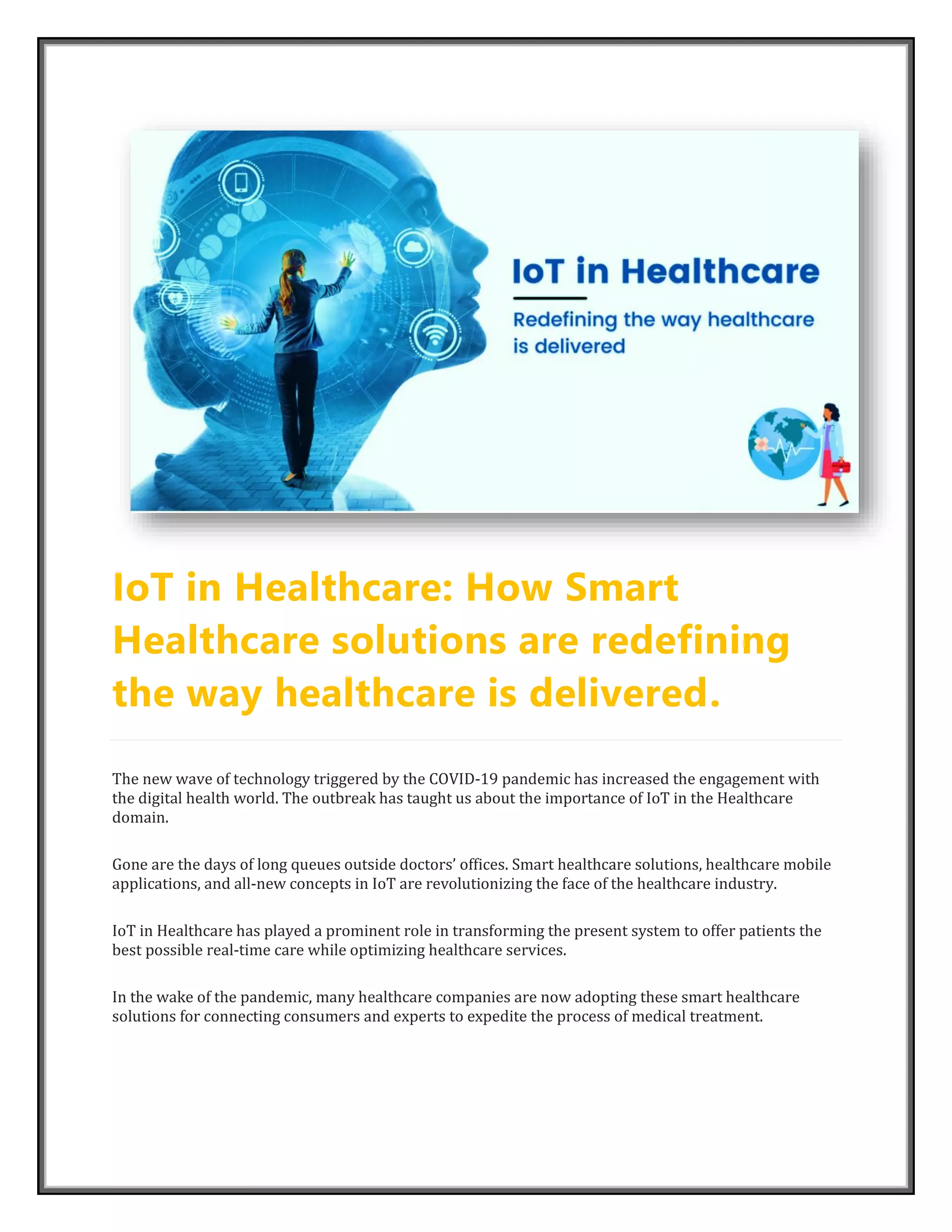 IoT in Healthcare: How Internet of Things (IoT) is Revolutionizing the ...