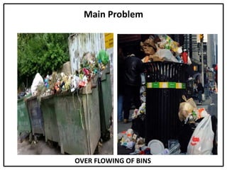 Main Problem
OVER FLOWING OF BINS
 