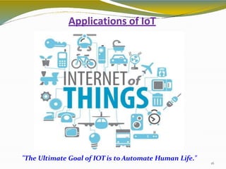 Applications of IoT
"The Ultimate Goal of IOT is to Automate Human Life."
16
 