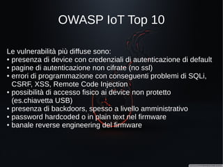 Qualcuno lo ha preso molto sul serio...
Barnaby Jack in una
famosa demo alla
Black Hat Conference
del 2010 dimostrò
come fosse possibile
exploitare gli ATM...
Una settimana prima della Black Hat Conference 2013, dove
avrebbe dovuto dimostrare la vulnerabilità relativa al
pacemaker, il ricercatore dichiarò in un'intervista che “ci
sarebbero potute essere conseguenze letali”.
http://www.reuters.com/article/us-hacker-death-idUSBRE96P0K120130727
 