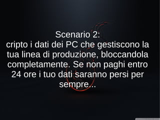 Un esempio di backdoor: Joel's
Nel 2013 Craig Heffner scopre una vulnerabilità sui router
con marchio D-LINK.
Ricostruendo una funzione nella richiesta che viene
effettuata dal browser e cambiando il valore di User-Agent
in “xmlset_roodkcableoj28840ybtide” è possibile
accedere all'interfaccia amministrativa del router senza la
necessità di inserire credenziali di autenticazione.
La stringa non è altro che “edit by 04882 joel backdoor”
scritta al contrario. Eccesso di zelo da parte di qualche
programmatore...
 
