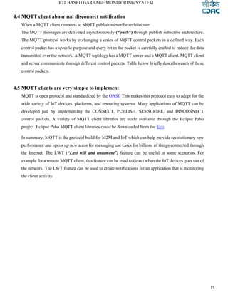 Project report on Iot Based Garbage Monitoring System | PDF