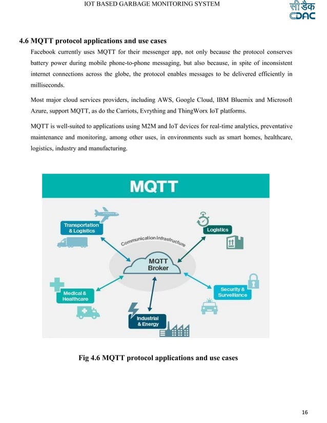 Project report on Iot Based Garbage Monitoring System