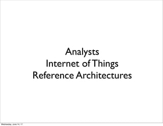 Smart Object API from IPSO Alliance
From http://www.slideshare.net/michaeljohnkoster/object-models-for-interoperability
Reference: IPSO Alliance - https://www.ipso-alliance.org/
Thursday, June 15, 17
 