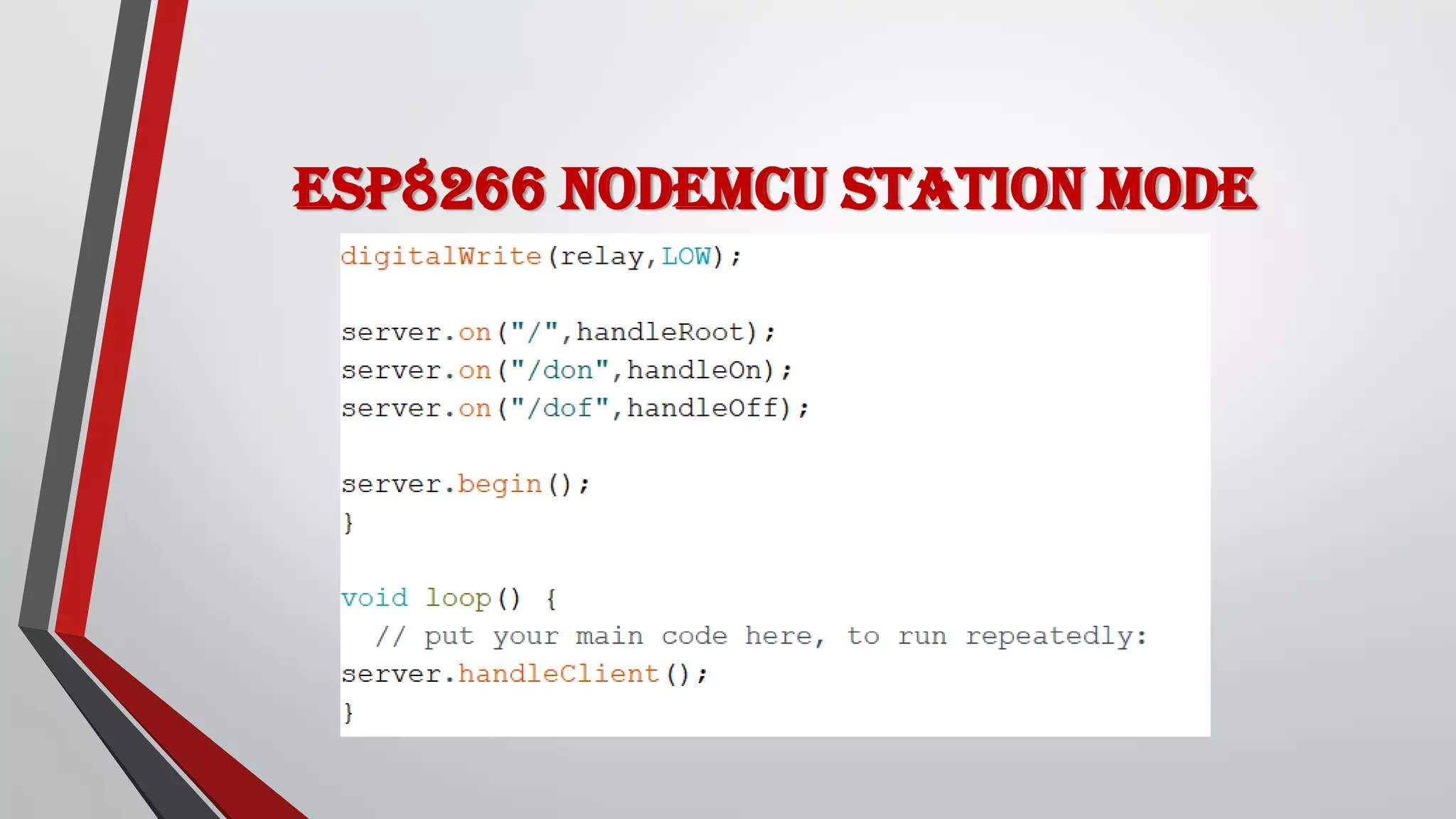 ESP8266 NodeMCU Station mode