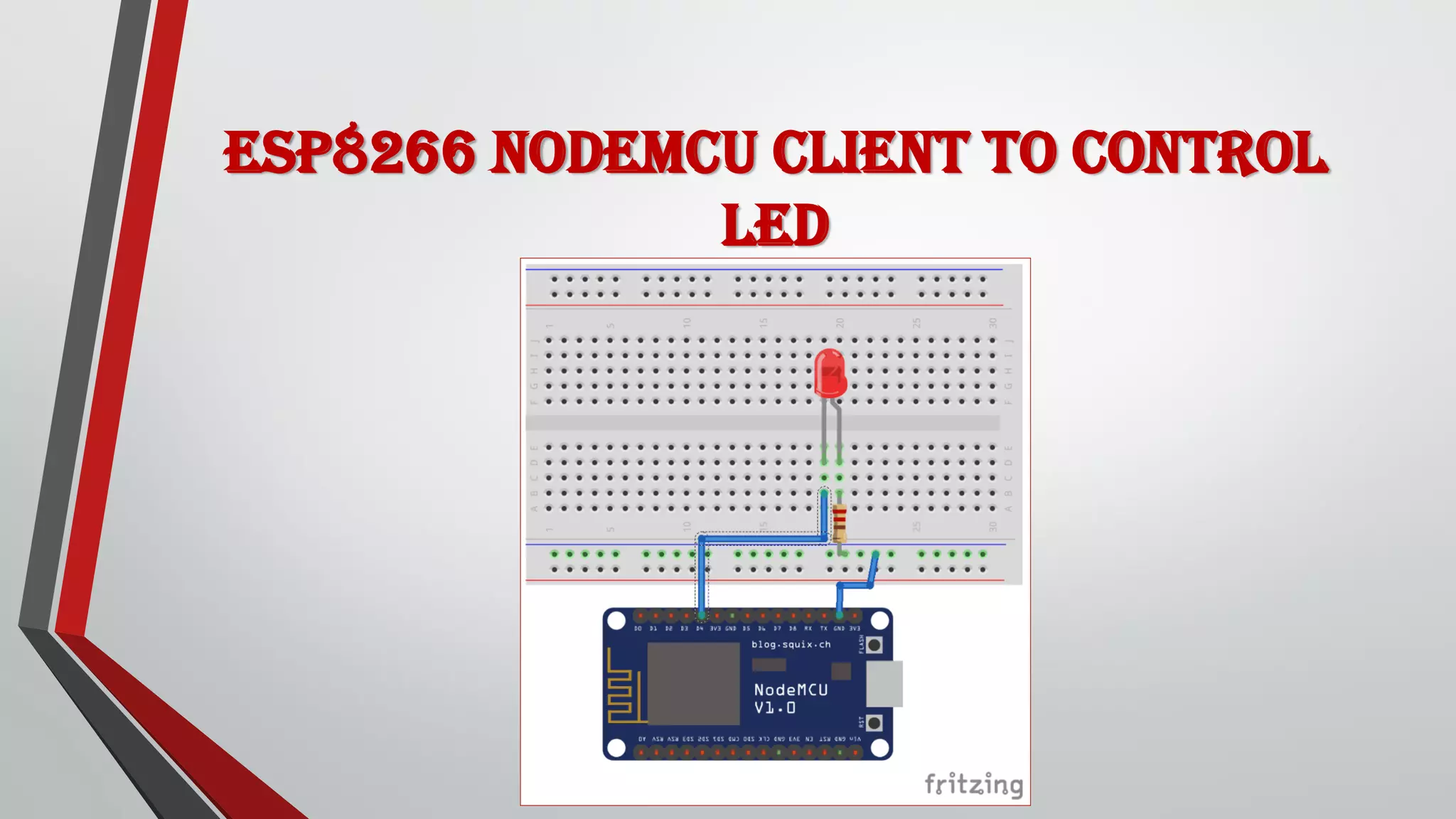 ESP8266 NodeMCU client to control led