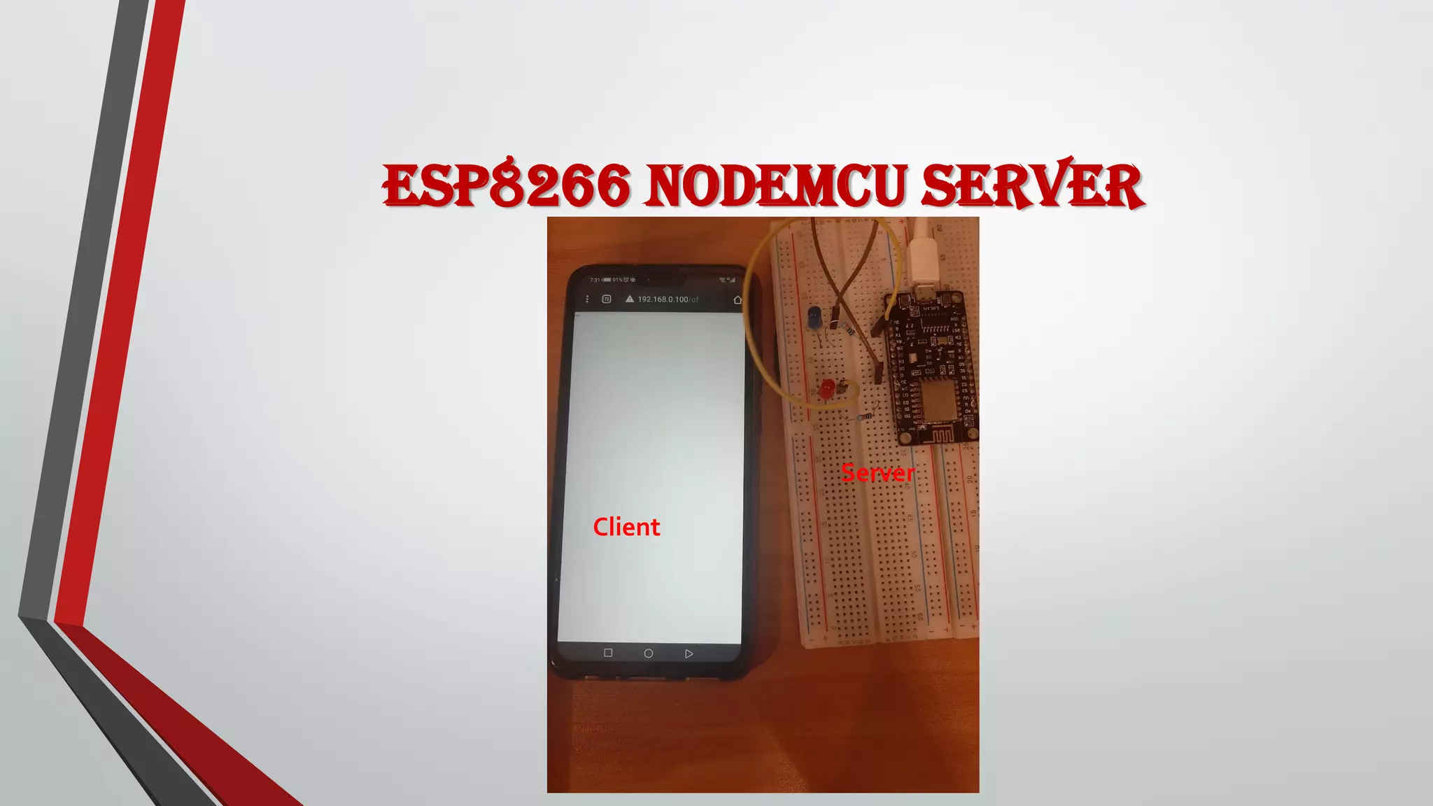 ESP8266 NodeMCU server Client Server