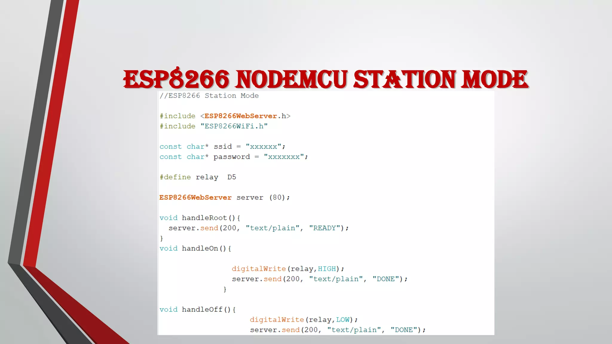 ESP8266 NodeMCU Station mode