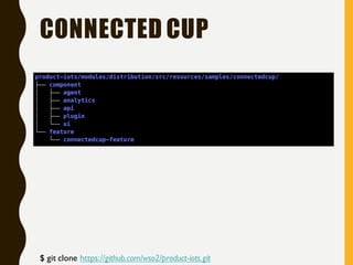 CONNECTED CUP
$ git clone https://github.com/wso2/product-iots.git
 