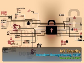 IoT Security
IoT Security
Narudom Roongsiriwong, CISSP
Narudom Roongsiriwong, CISSP
November 8, 2017
November 8, 2017
 