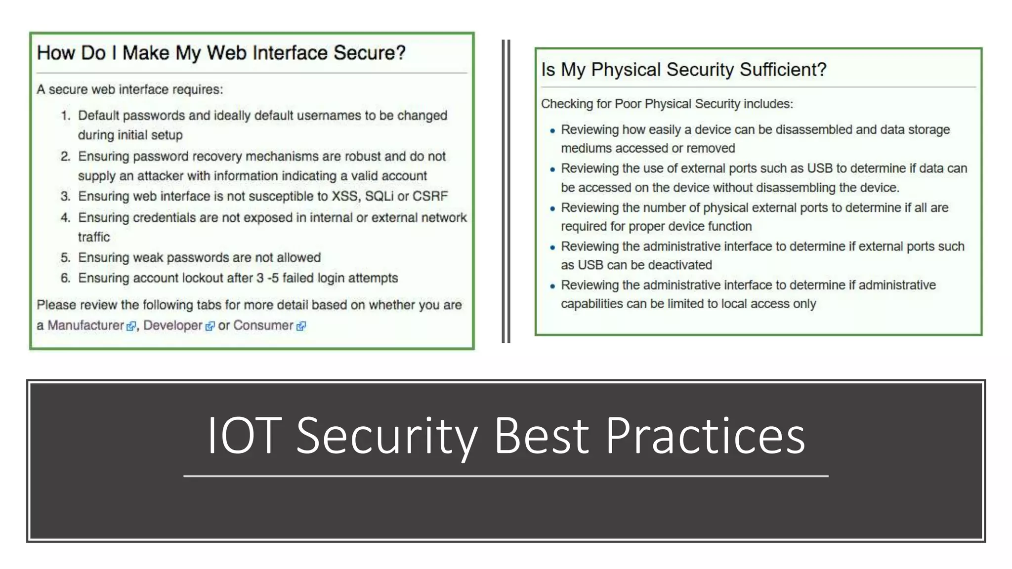 IOT Security Best Practices
 