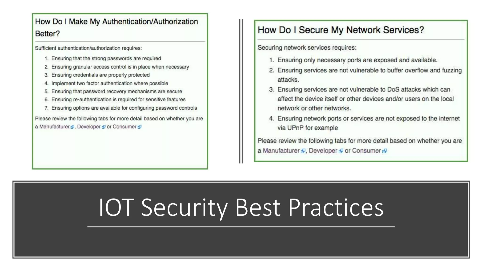 IOT Security Best Practices
 