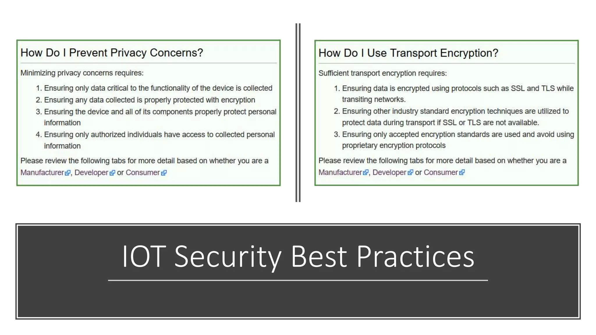 IOT Security Best Practices
 
