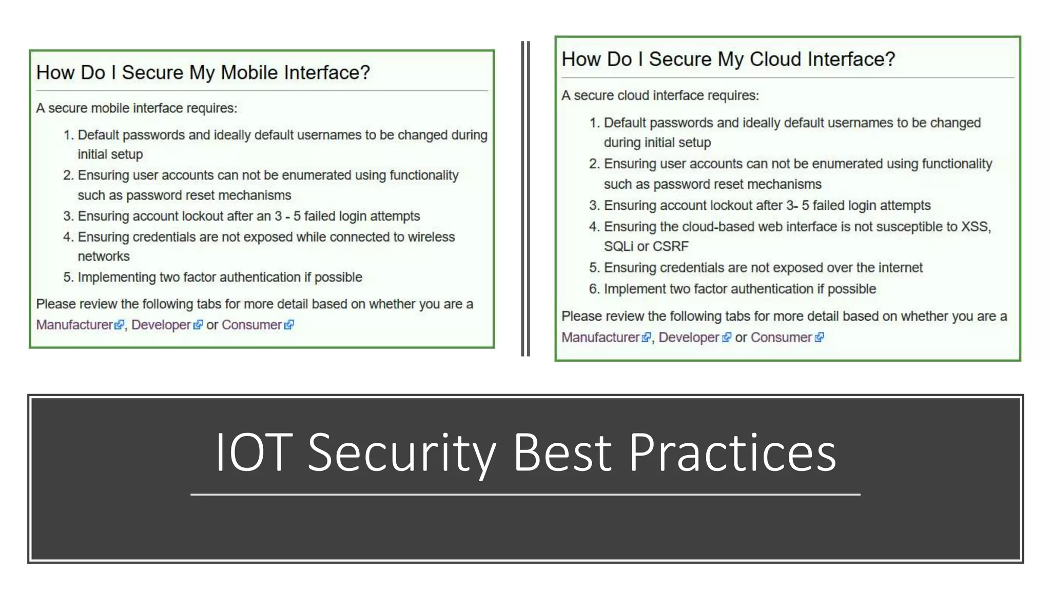 IOT Security Best Practices
 