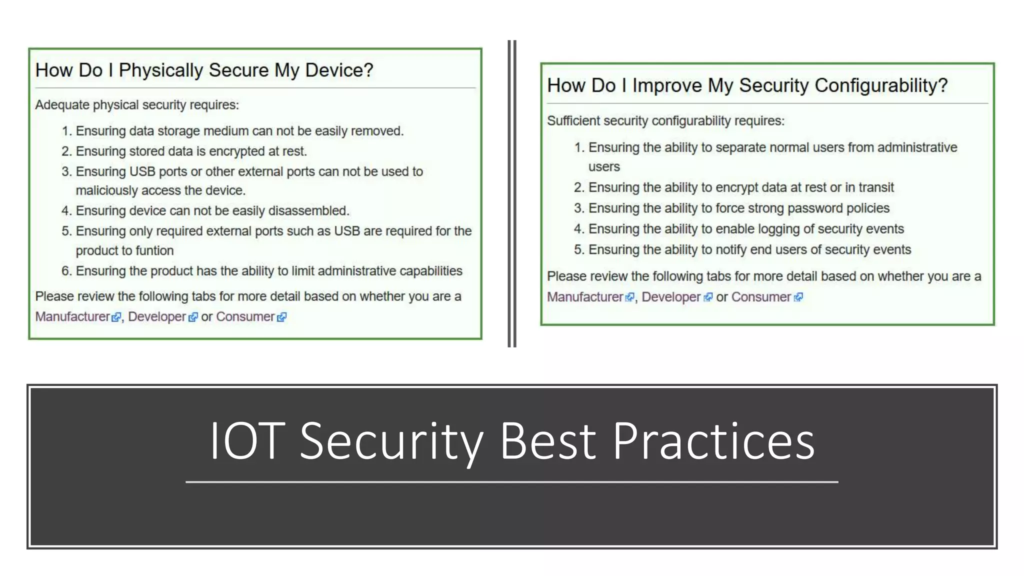 IOT Security Best Practices
 
