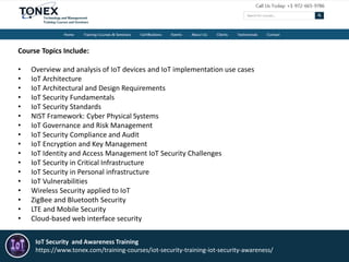 IoT Security Training, IoT Security Awareness 2019 | PPTX
