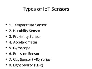 IoT_Sensors_Slide.pptx based on the fact of iot sensors | PPTX