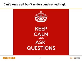 3
Can’t keep up? Don’t understand something?
 