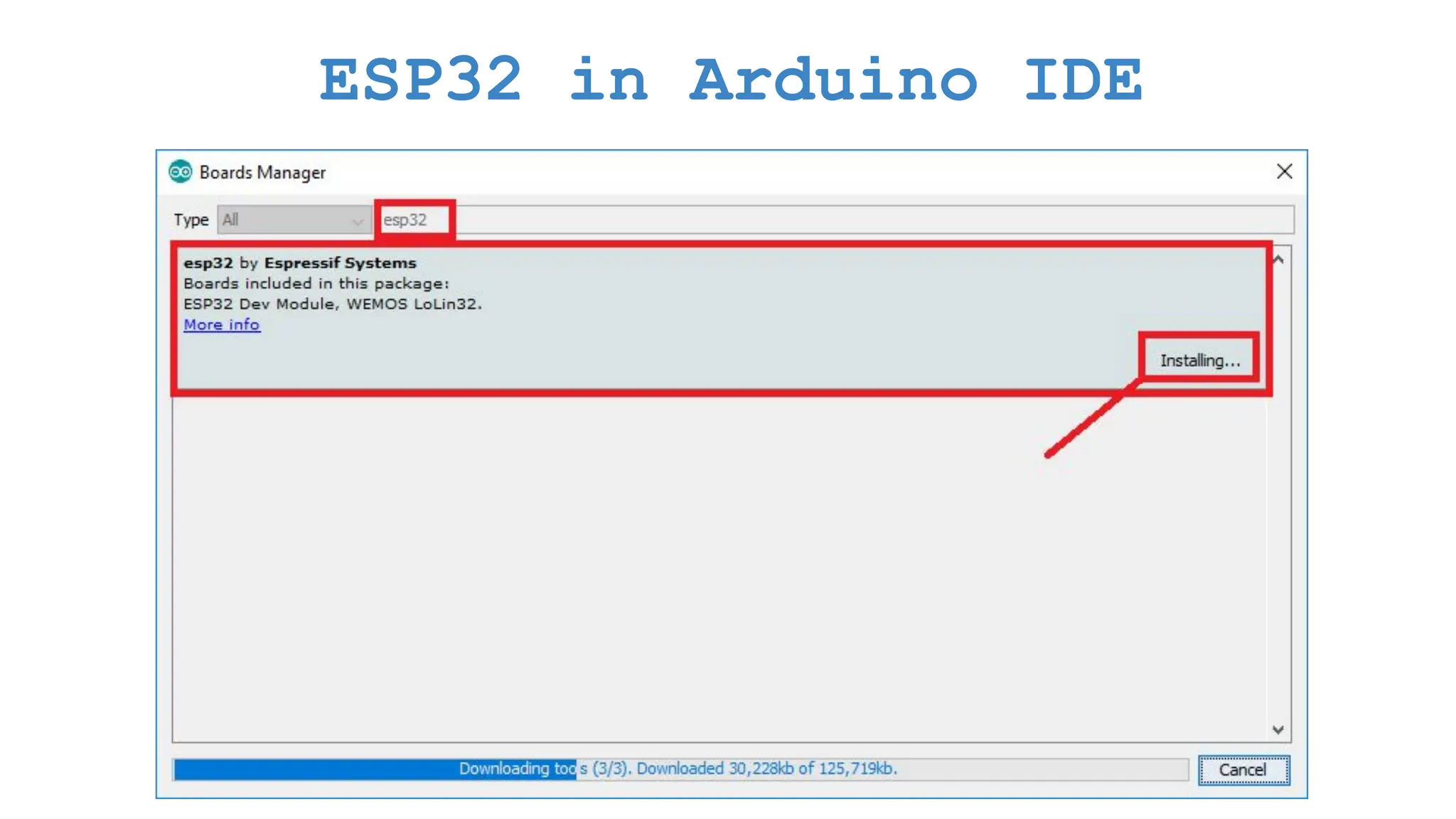 ESP32 in Arduino IDE 