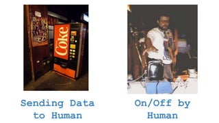 Sending Data
to Human
On/Off by
Human
 