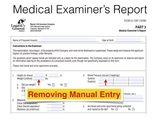 Medical Examiner’s Report 
Removing Manual Entry 
 