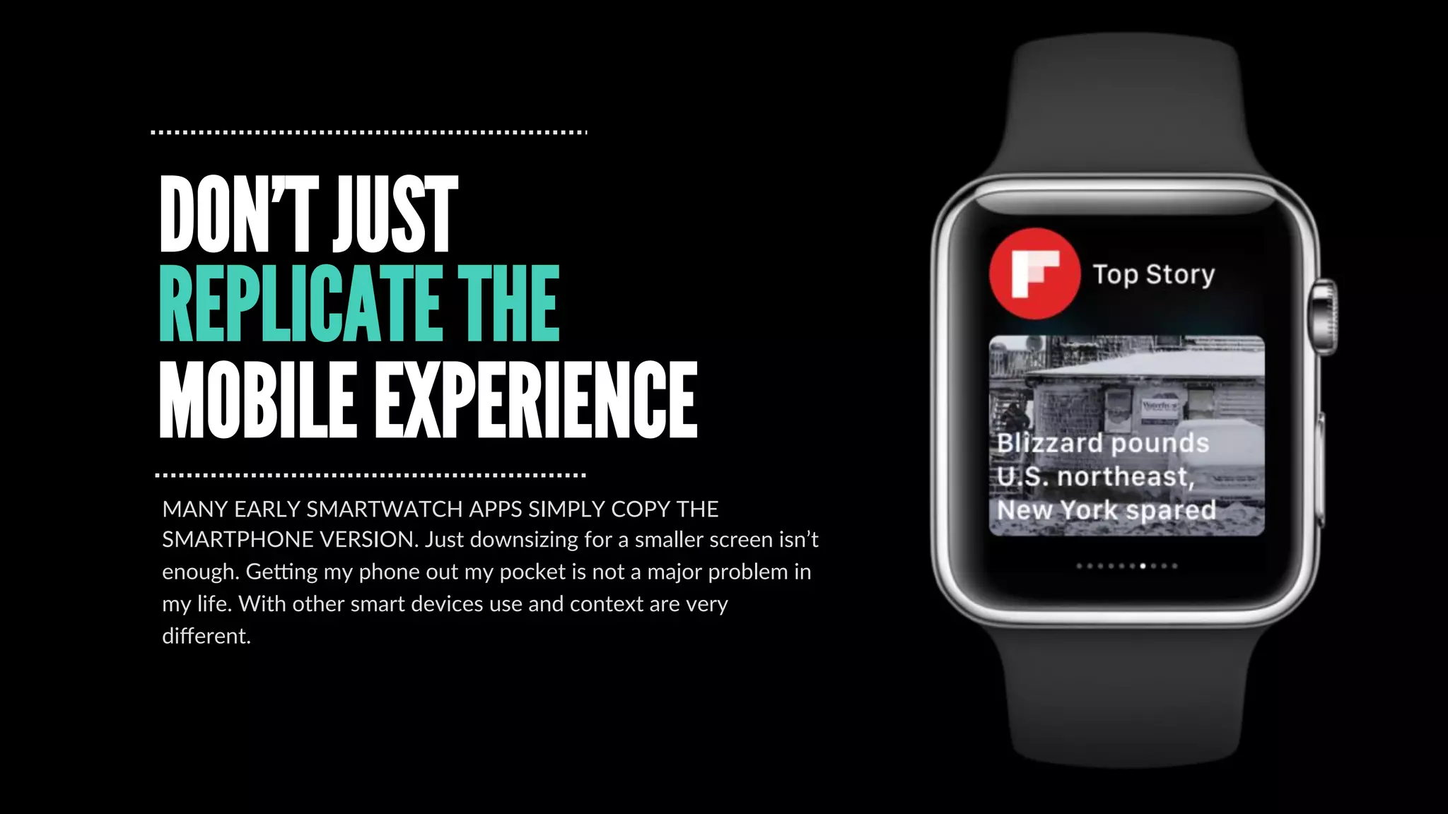 SO HOW WILL
BRANDS
DEAL WITH IT?
LET’S MAKE AN
APPLE WATCH APP
YAYY!
THERE’S  A  DANGER  THAT  BRANDS  
WILL  PUT  TECHNOLOGY  FIRST.  If  
brands  only  see  the  IoT  as  a  markeDng  
opportunity  then  we’ll  end  up  with  
useless  Apple  Watch  Apps.  It’ll  be  just  
like  the  ‘me  too’  days  of  the  early  
iPhone  apps.  
There’s  a  great  paper  from  Tim  Dunn  on  
how  brands  should  do  the  Apple  Watch  
(see  the  reference  secDon  at  the  end).  
 
