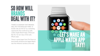 Change
Time
Technology
Government
Business
Society
Back  to  The  Law  of  DisrupDon  …  Larry  
Downs  suggests  that  the  gap  created  by  
the  laws  of  disrupDon  can  be  solved  by  
ﬁnding  the  KILLER  APPLICATION.  Not  
necessarily  one  for  an  iPhone  or  Apple  
Watch,  but  funcDons  and  uses  that  
become  indespensible.
THE KILLER APP?
-­‐  -­‐-­‐ Innovation
 