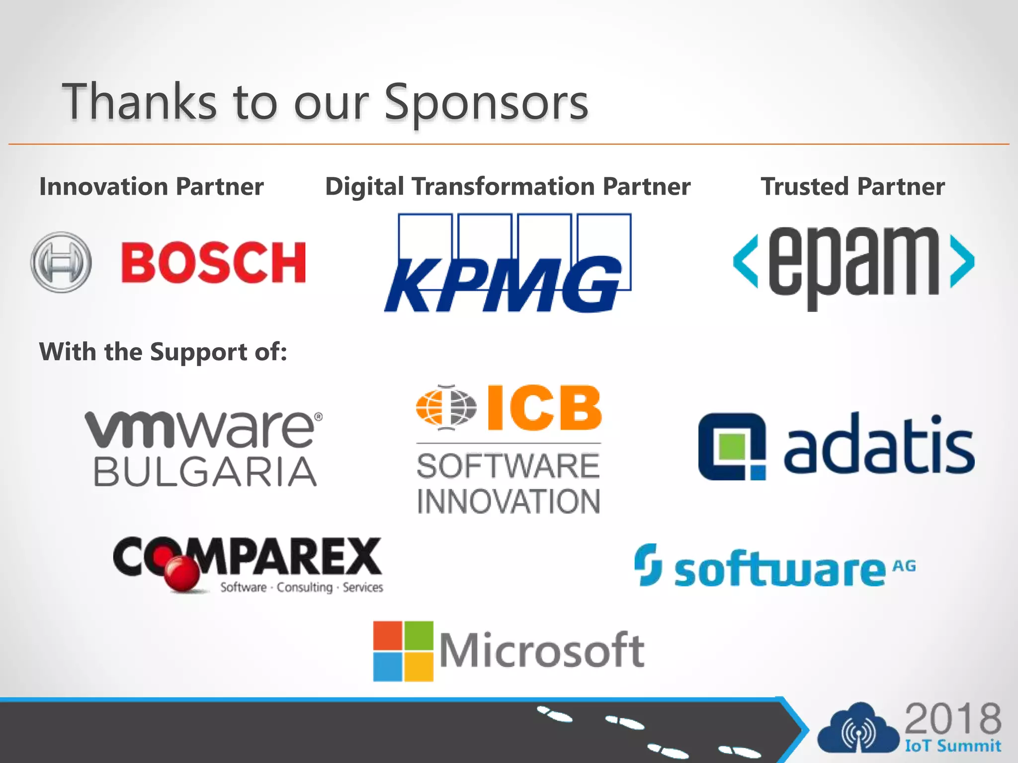 Thanks to our Sponsors
Innovation Partner
With the Support of:
Trusted PartnerDigital Transformation Partner
 