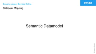 ©tresmoGmbH
Bringing Legacy Devices Online
Semantic Datamodel
Datapoint Mapping
 