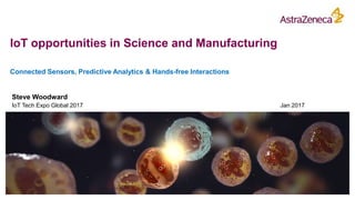 Connected Sensors, Predictive Analytics & Hands-free Interactions
Steve Woodward
IoT Tech Expo Global 2017 Jan 2017
IoT opportunities in Science and Manufacturing
 