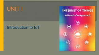 UNIT I
Introduction to IoT
 