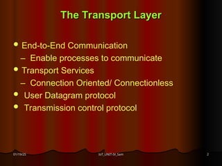 This is the IoT subject about the transport and session layer protocol ...