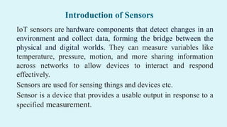 About All Sensor Internet Of This all Sensors information | PPTX