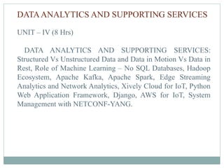 IOT UNIT IV PDF format Note CSC IoT SRM Note | PDF