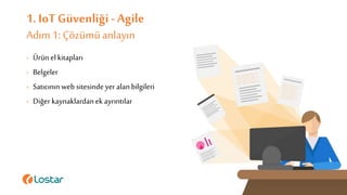 1. IoT Güvenliği - Agile
Adım1: Çözümü anlayın
› Ürün el kitapları
› Belgeler
› Satıcınınweb sitesinde yer alanbilgileri
› Diğer kaynaklardanek ayrıntılar
 