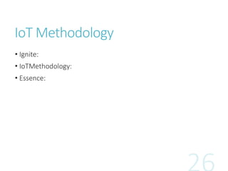 IoT Methodology
• Ignite:
• IoTMethodology:
• Essence:
 