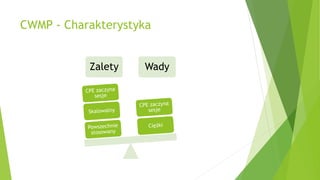 CWMP - Charakterystyka
Zalety Wady
 