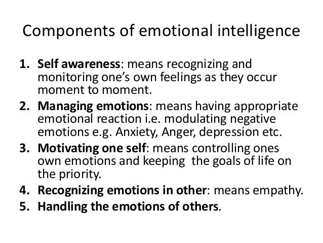 What are the basic components of emotional intelligence?