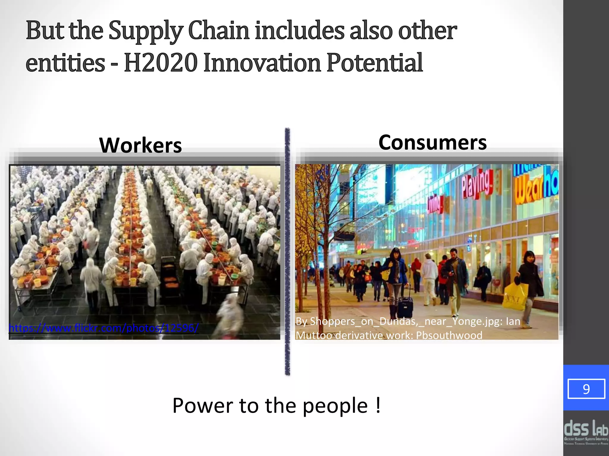 9
https://www.flickr.com/photos/12596/
Power to the people !
By Shoppers_on_Dundas,_near_Yonge.jpg: Ian
Muttoo derivative work: Pbsouthwood
Workers Consumers
 