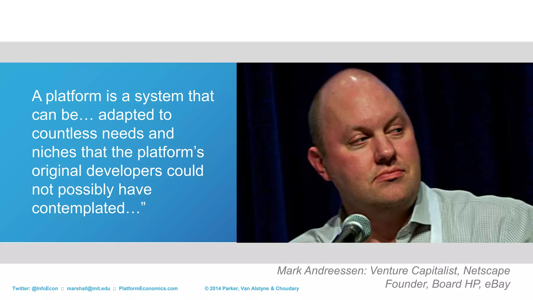 Sony was a virtual
Galapagos of holding
companies
© 2015 Parker, Van Alstyne & ChoudaryTwitter: @InfoEcon :: marshall@mit.edu :: PlatformEconomics.com
 