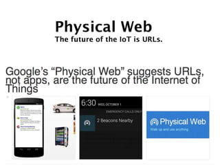 Physical Web
The future of the IoT is URLs.
 