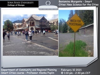 Beniamino Murgante - Smart
Cities: New Science for the Cities
Department of Community and Regional Planning
Smart Cities course - Professor Alenka Poplin
February 10 2021
@ 1:10 pm - 2:30 pm CST
 