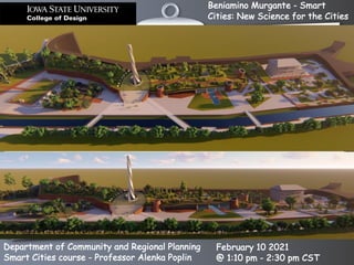 Beniamino Murgante - Smart
Cities: New Science for the Cities
Department of Community and Regional Planning
Smart Cities course - Professor Alenka Poplin
February 10 2021
@ 1:10 pm - 2:30 pm CST
Energy village in Calvello
 