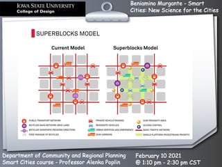 Beniamino Murgante - Smart
Cities: New Science for the Cities
Department of Community and Regional Planning
Smart Cities course - Professor Alenka Poplin
February 10 2021
@ 1:10 pm - 2:30 pm CST
 