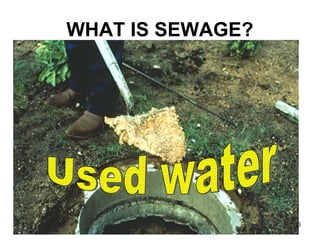 WHAT IS SEWAGE? Used water 