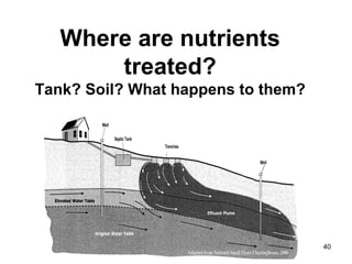 Where are nutrients treated? Tank? Soil? What happens to them? 